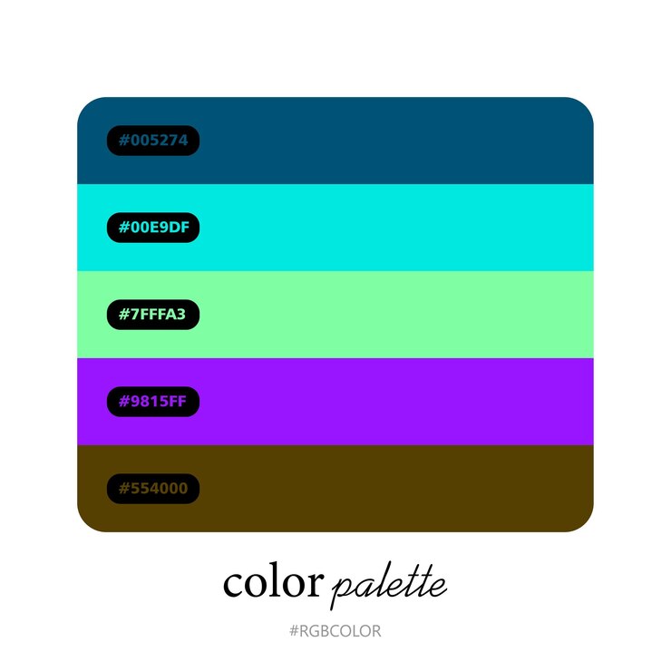 Vector una colección de paletas de colores precisos con códigos, perfecta para ilustradores