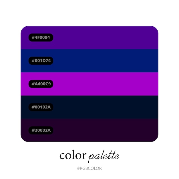 Una colección de paletas de colores precisos con códigos, perfecta para ilustradores
