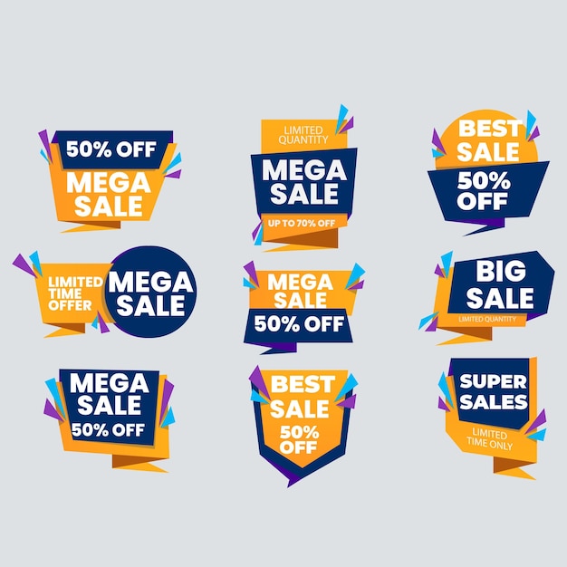 una colección de pancartas para súper venta y venta