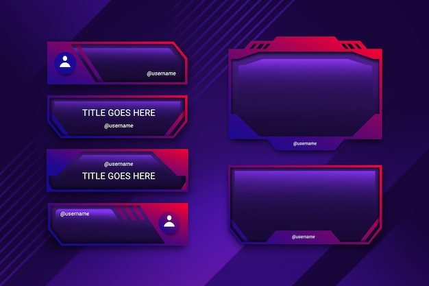 Colección de paneles Twitch stream
