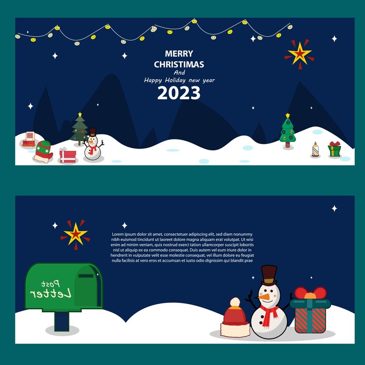 colección de paquetes de banners navideños vectoriales con elemento de ilustración para saludar a christimas