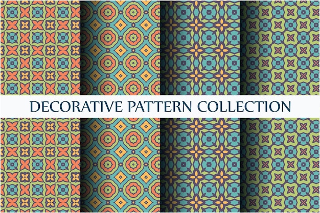 Colección de patrón abstracto con estilo motivo