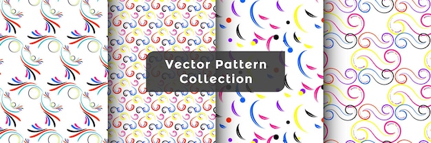 Vector colección de patrones abstractos dibujados a mano