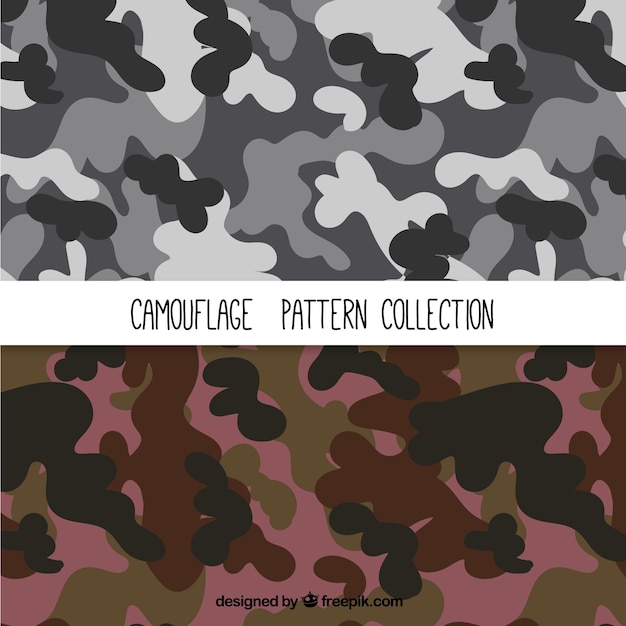 Vector colección de patrones de camuflaje