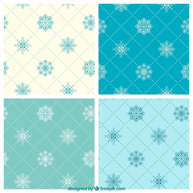 Vector colección de patrones de copos de nieve