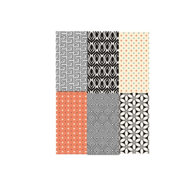 Colección de patrones sin costuras chinos dorados Fondo abstracto Papel pintado decorativo