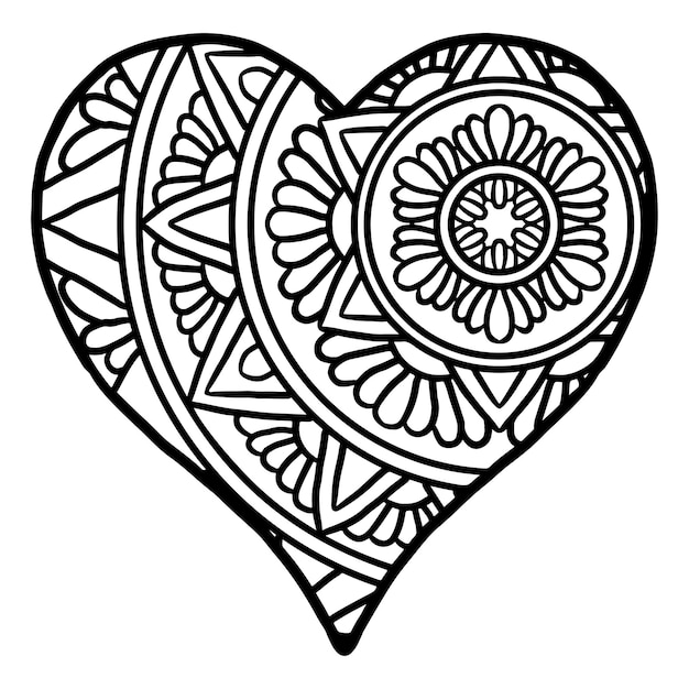 Colección de patrones de Doodle de amor de corazón