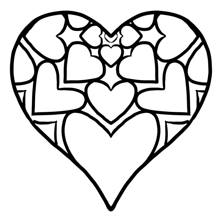 Vector colección de patrones de doodle de amor de corazón