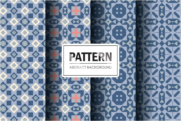 Colección de patrones en estilo decorativo abstracto