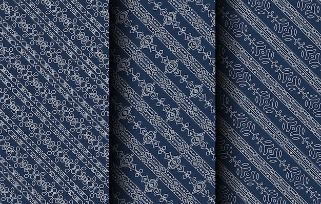 Colección de patrones étnicos ornamentales sin fisuras