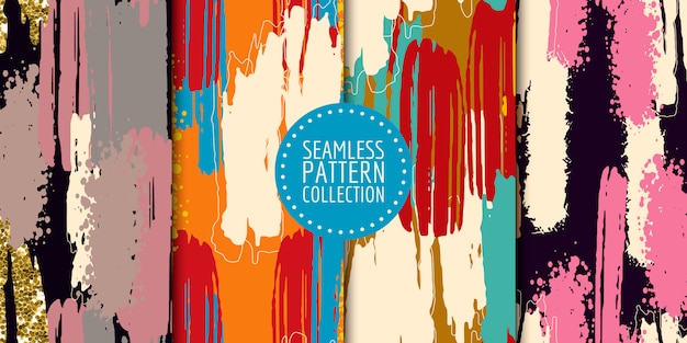 Colección de patrones sin fisuras de formas abstractas