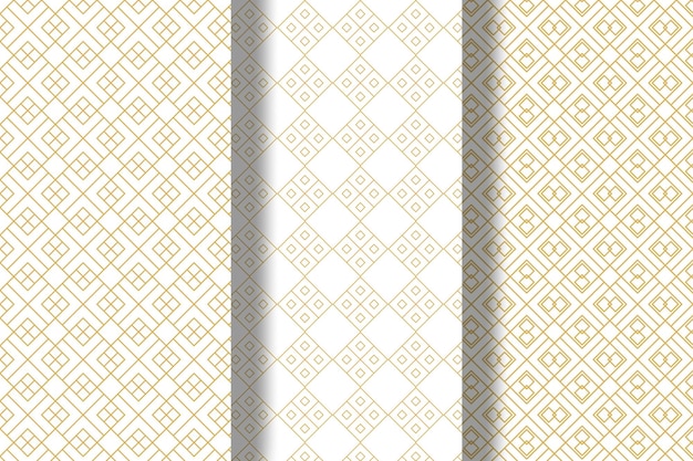 Colección de patrones sin fisuras geométricos diseño minimalista simple