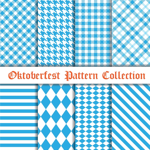 Colección de patrones sin fisuras Oktoberfest