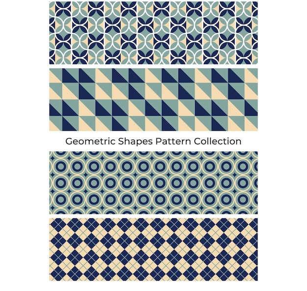Colección de patrones de formas geométricas