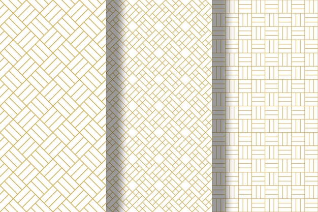 Colección de patrones geométricos sin costura Diseño minimalista simple