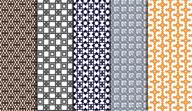 Colección de patrones geométricos minimalistas sin costuraPatrón Portada del libro