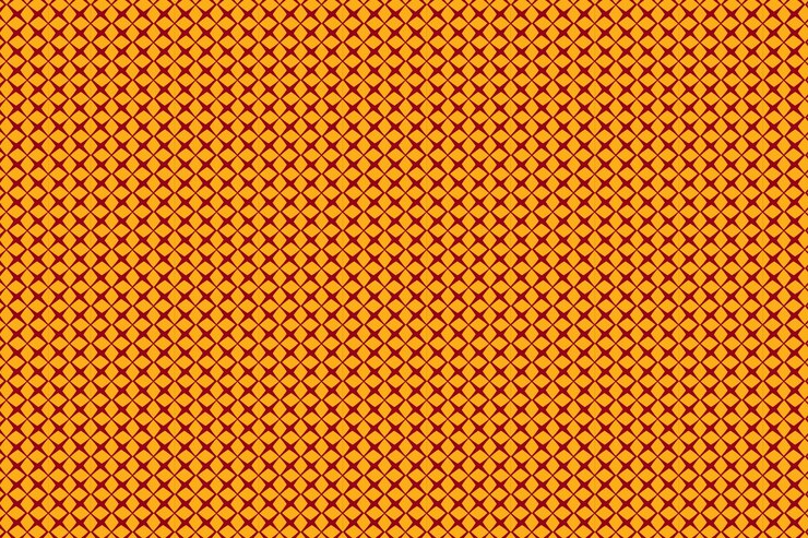 Colección de patrones de líneas redondeadas vectoriales en color rojo y amarillo