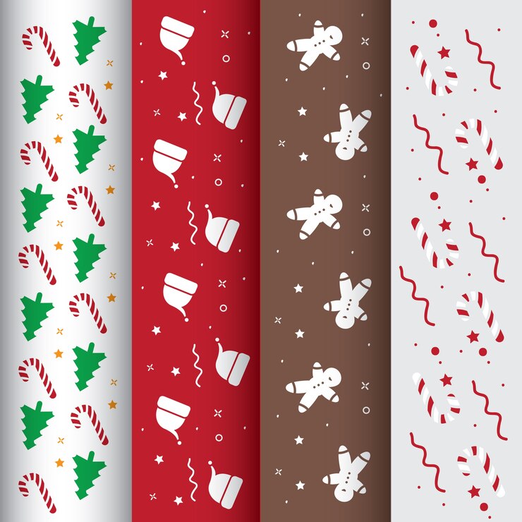 Vector colección de patrones de navidad