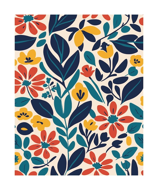 Colección de patrones textiles florales de abril