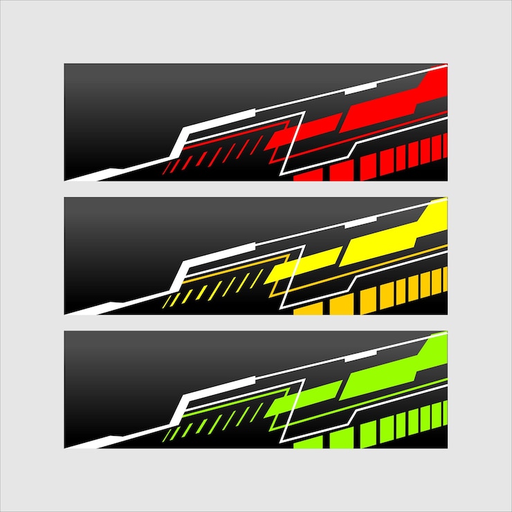 Vector colección de pegatinas para automóviles