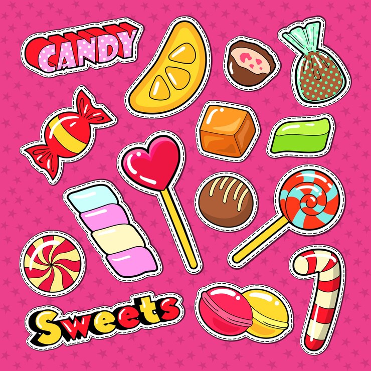 Vector colección de pegatinas de colores