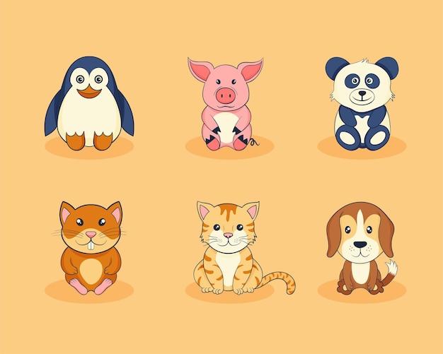 Colección de personajes de animales