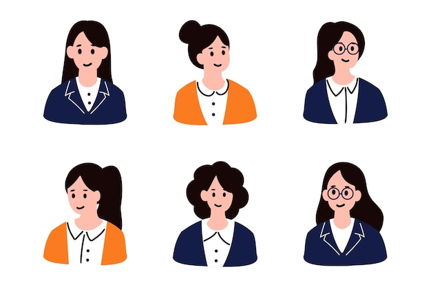 colección de personajes estilo plano en el fondo