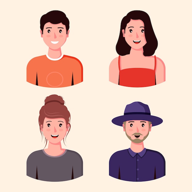 Colección de personajes planos