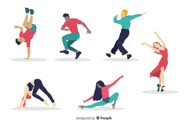 Colección de personas bailando