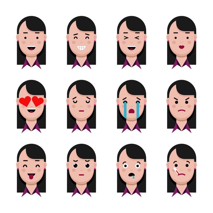 Colección de personas mostrando emociones.