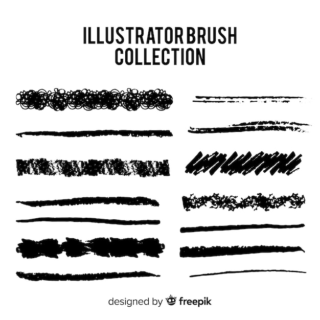 Vector colección de pinceladas de illustrator