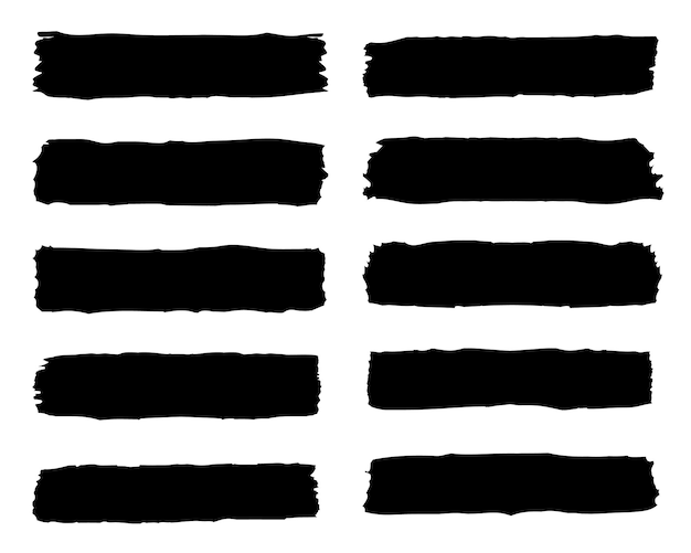 Colección de pinceladas negras grunge