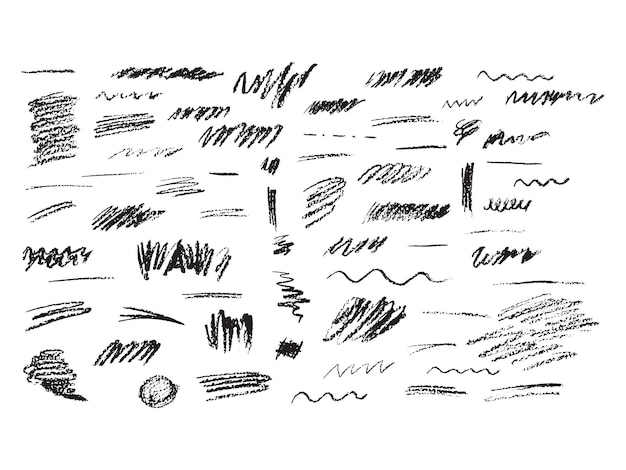 colección de pinceladas vectoriales salpicaduras de tinta líneas pintadas grungy elementos de diseño artístico ondas