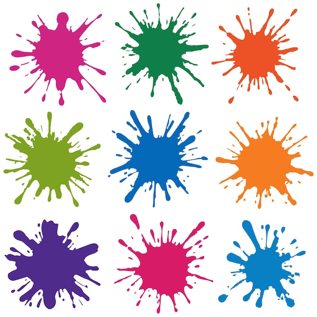 Colección de pinceles de acrílico pintados a mano