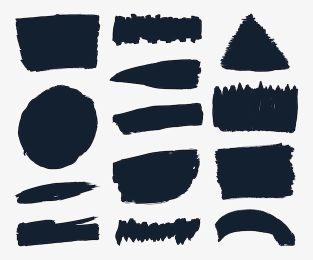 Colección de pinceles azules de la Armada Diseño vectorial