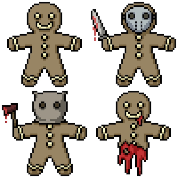 Colección de pixel art de terror