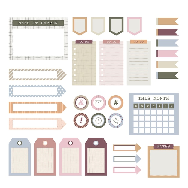 Colección de planificador scrapbook set