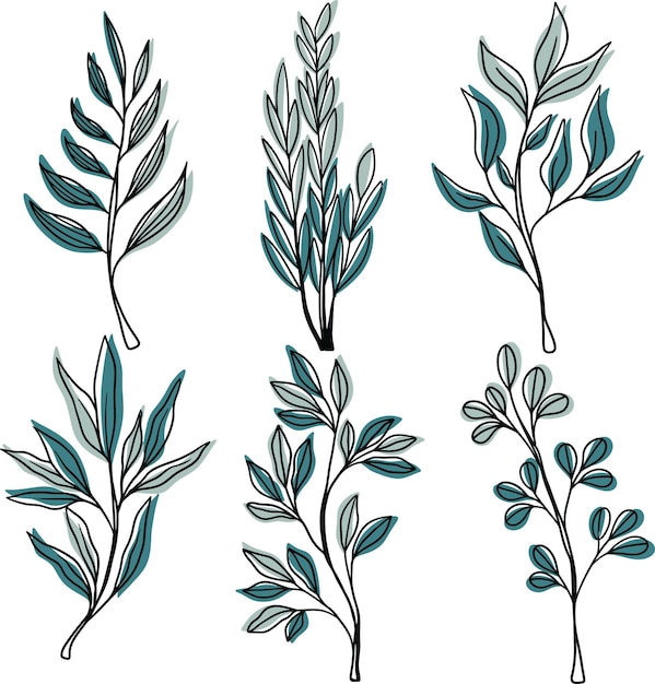 una colección de plantas de la serie