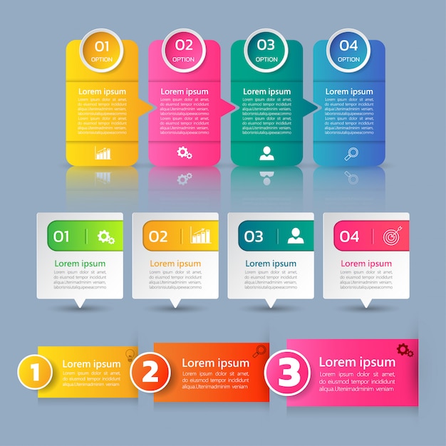 Colección de plantilla de diseño infográfico