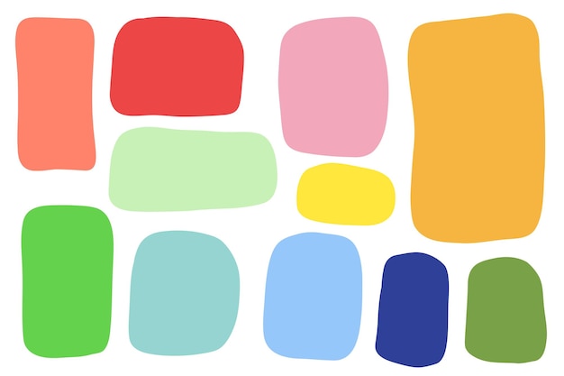 Colección de plantillas en blanco de marcos de citas de color Conjunto de carteles de citas minimalistas dibujados a mano Texto aislado