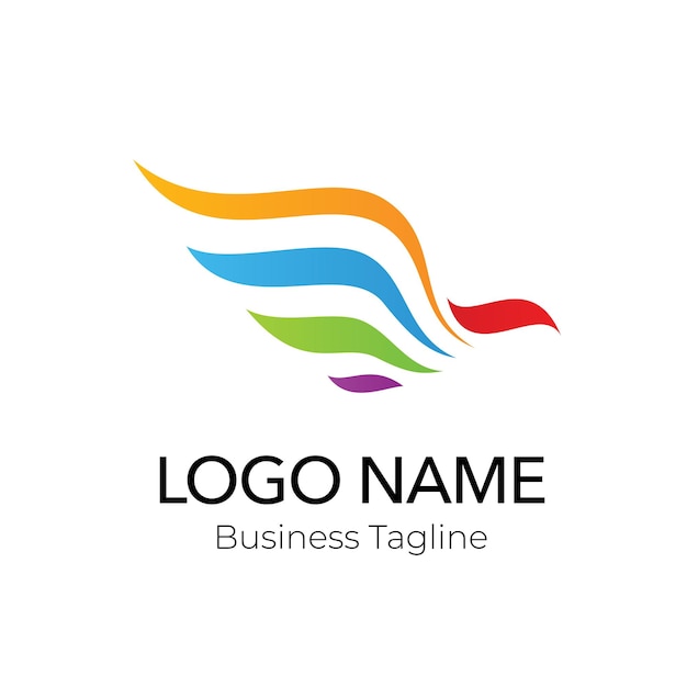 Colección de plantillas comerciales de diseño de logotipos de alas