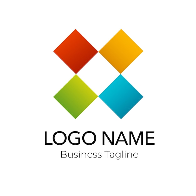 Colección de plantillas de diseño abstracto de logotipo de empresa