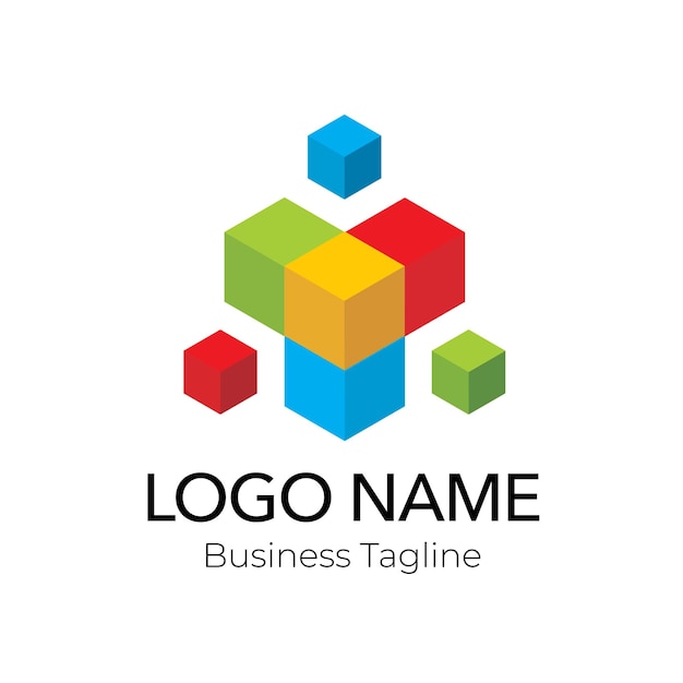 Colección de plantillas de diseño colorido para logotipos de empresas
