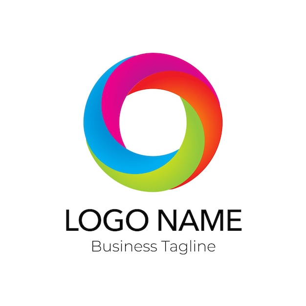 Colección de plantillas de diseño colorido para logotipos de empresas