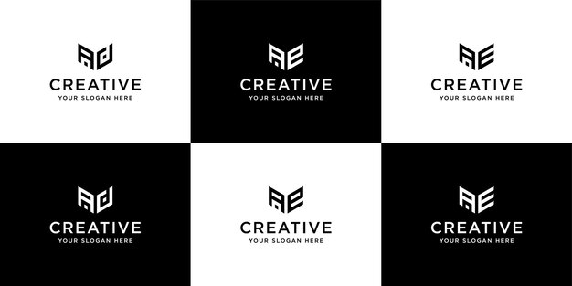 colección de plantillas de diseño de logotipo de iniciales
