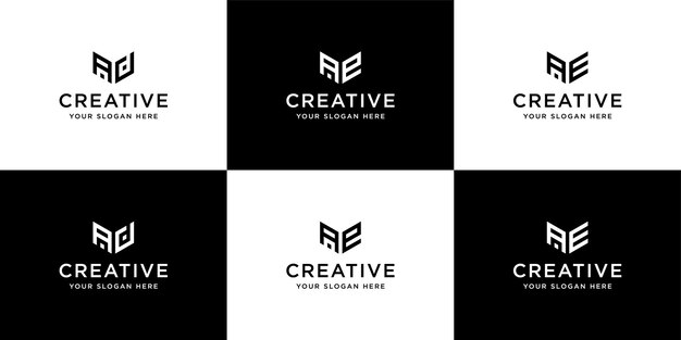 Colección de plantillas de diseño de logotipo de iniciales