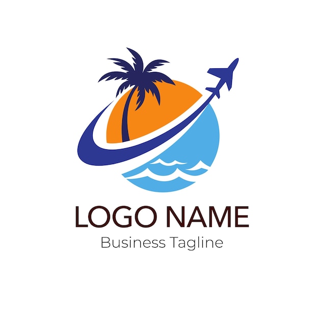 Colección de plantillas de diseño de logotipos de agencias de viajes
