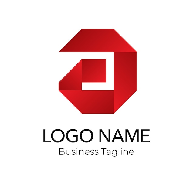 Colección de plantillas de diseño rojo de logotipo de empresa