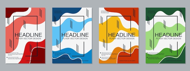 Colección de plantillas de diseño de vector de volante de negocios moderno