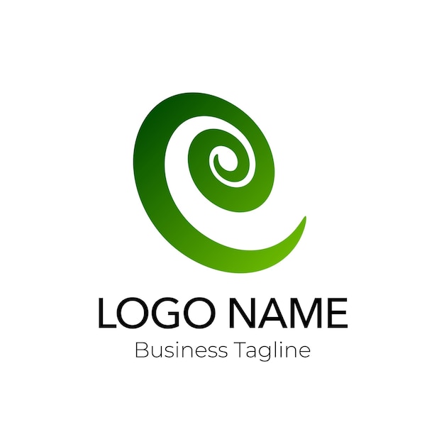Colección de plantillas de diseño verde minimalista de logotipo de empresa